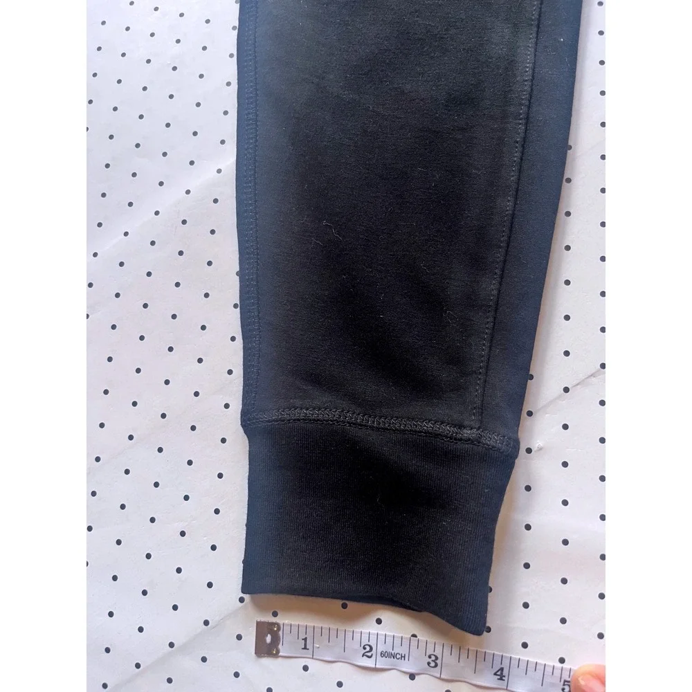 Alo Yoga Moto Leggings Womens XS Black Ribbed Biker Jogger Pants Zip Pockets